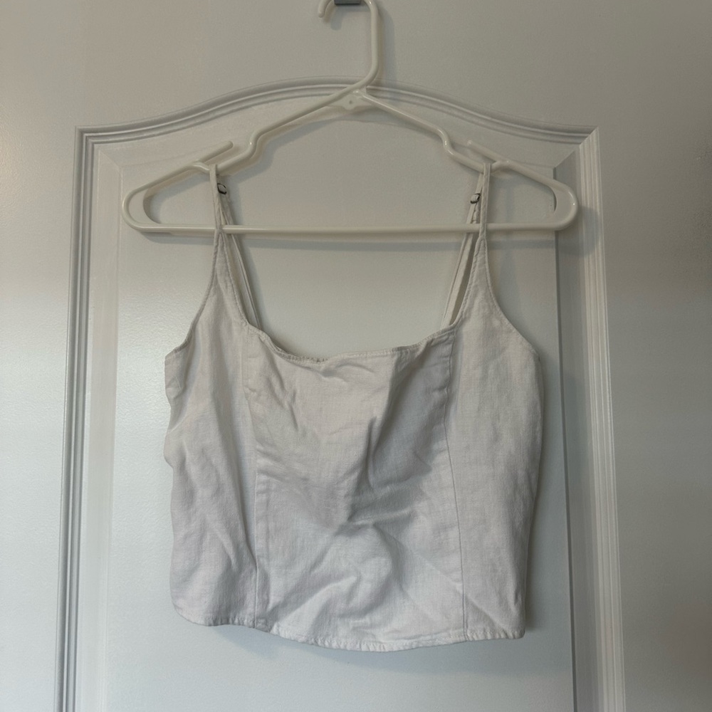 Abercrombie & Fitch White Linen Top